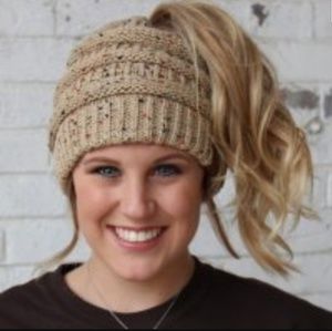 Confetti Winter Must Have Ponytail Love Beanie